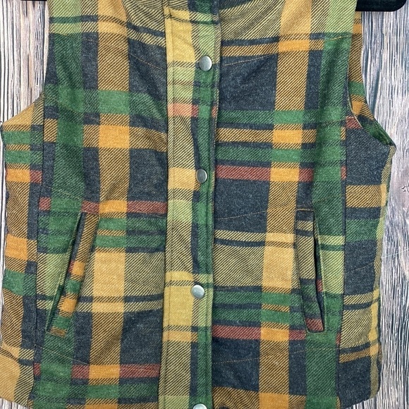 Vanilla Bay Plaid Vest- Size Small - Picture 3 of 11